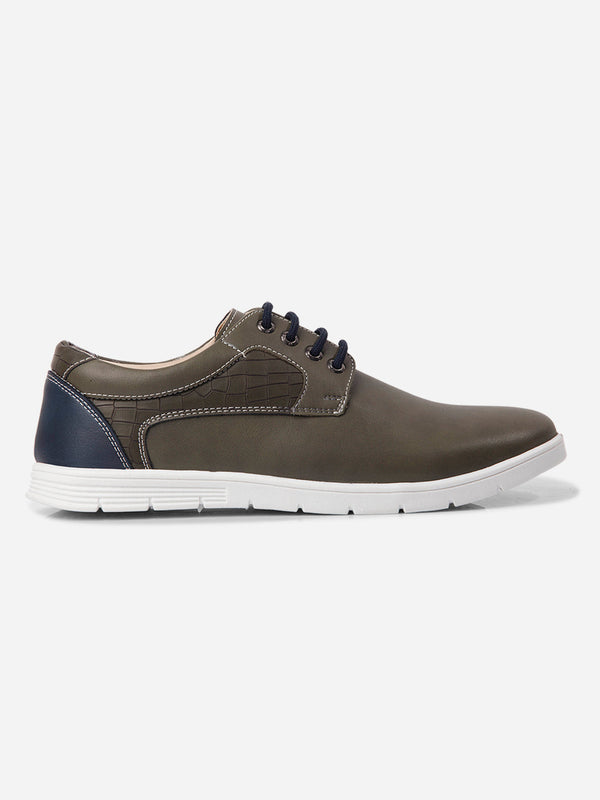 Men's Olive Regular Toe Lace Up Casual (IX2153)