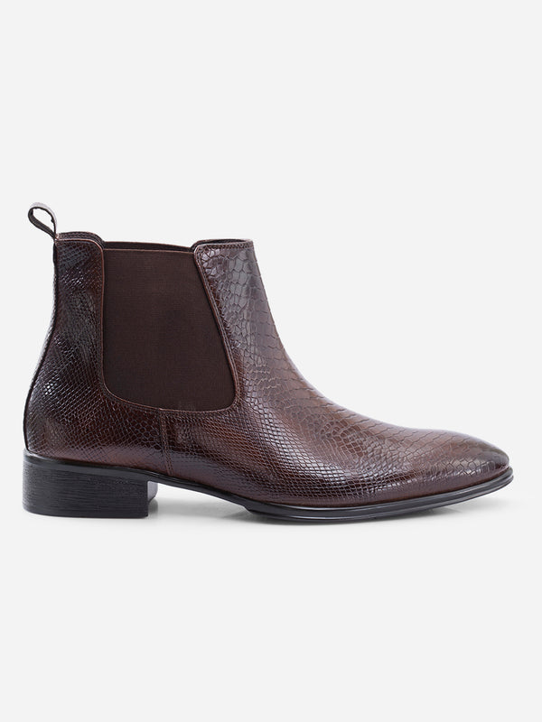 Men's Brown Formal Ankle Boots (IX3046)