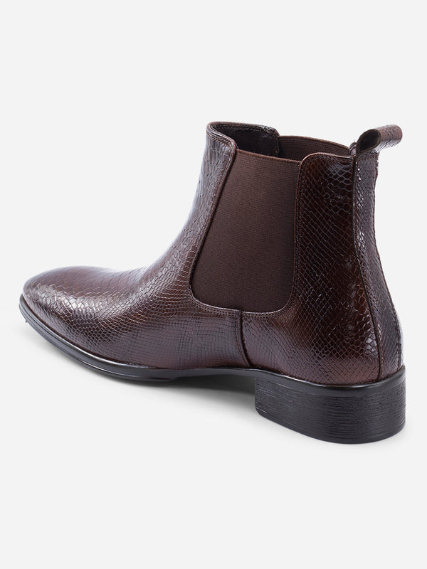 Men's Brown Formal Ankle Boots (IX3046)