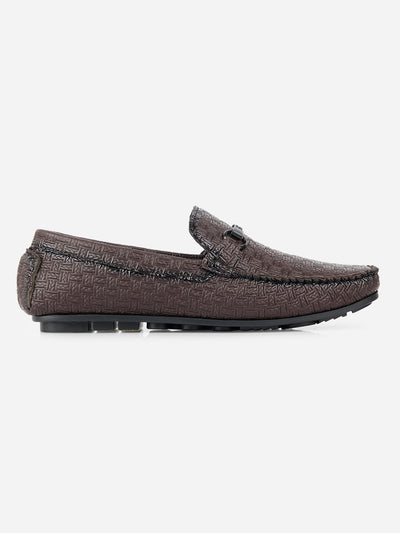 Men's Brown Saddle Trim Loafer (IX4104)-Loafers - iD Shoes