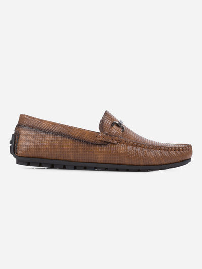 Men's Tan Moc Toe Casual Loafer (IX4108)-Loafers - iD Shoes