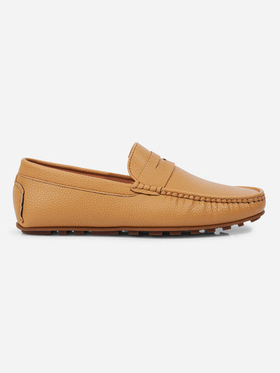 Men's Mustard Moc Toe Casual Loafer (IX4110)-Loafers - iD Shoes