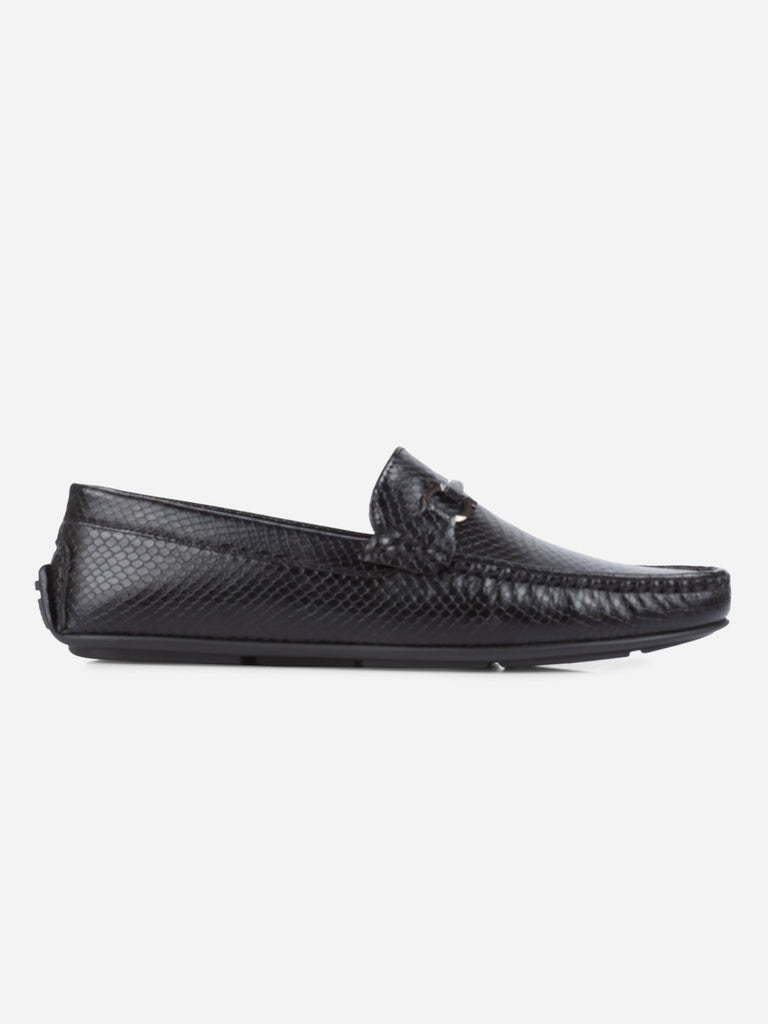 Buy Men's Black Moc Toe Buckle Loafer (IX4114) Online