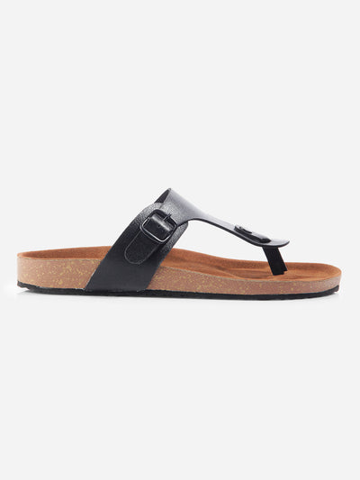 Men's Black Thong Sandal (IX5011)-Sandals/Slippers - iD Shoes