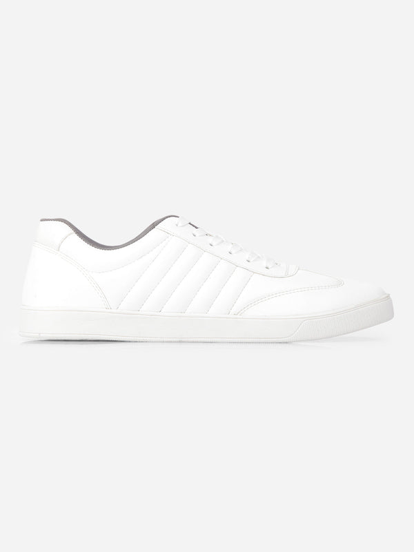 Men's White Lace Up  Sneakers IX6020