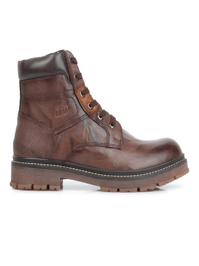 Men's Brown Round Toe Casual Boot (ID1170)-Boots - iD Shoes