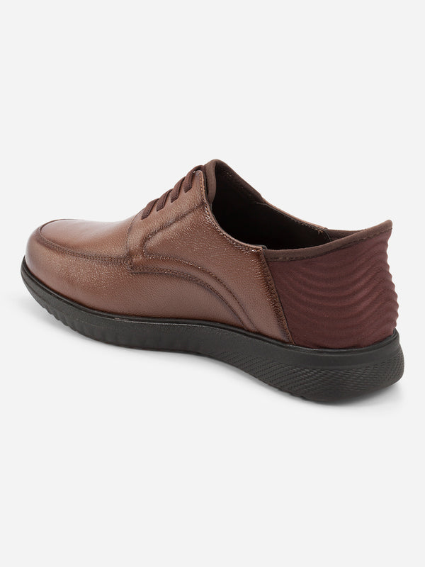 Men's Casual Tan Slide-n-Go Lace Up Shoe (ID1218)
