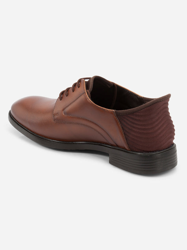 Men's Formal Tan Slide-n-Go Lace Up Shoe (ID2302)