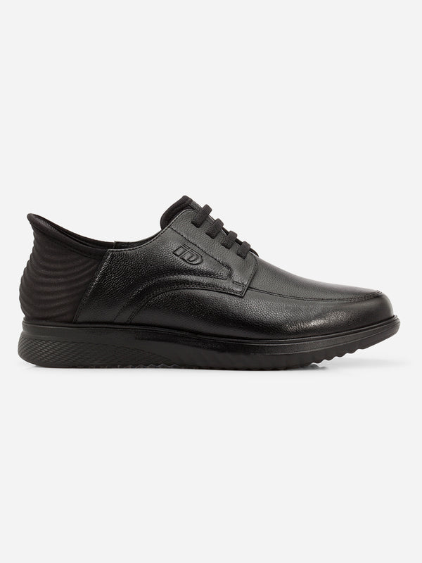 Men's Casual Black Slide-n-Go Lace Up Shoe (ID1218)