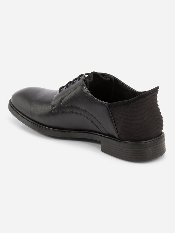 Men's Formal Black Slide-n-Go Lace Up Shoe (ID2302)