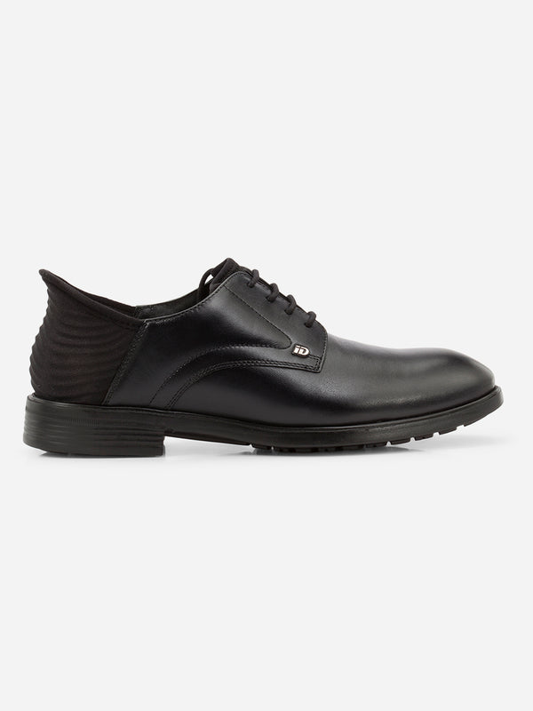 Men's Formal Black Slide-n-Go Lace Up Shoe (ID2302)