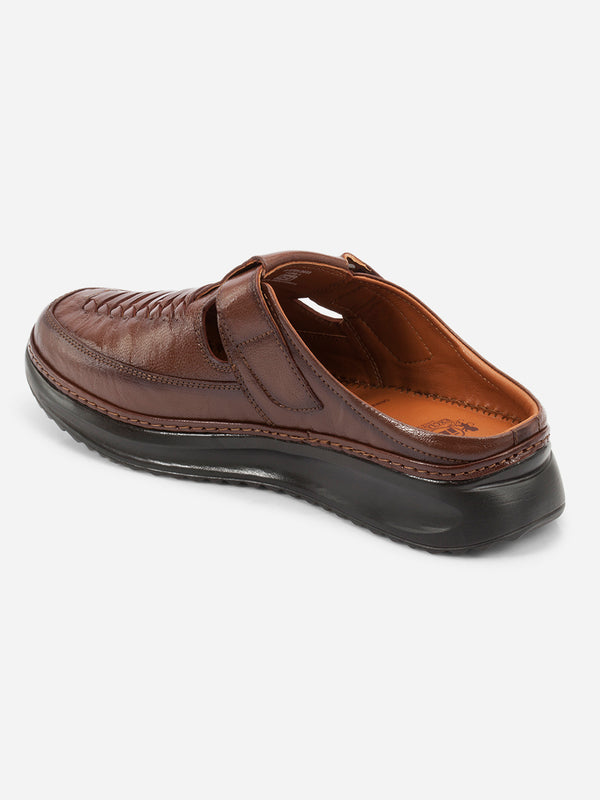 Men's Comfort Tan Woven Slip‑On Sandal (ID4324)