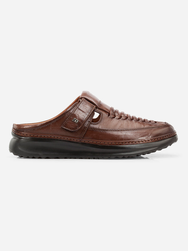 Men's Comfort Tan Woven Slip‑On Sandal (ID4324)