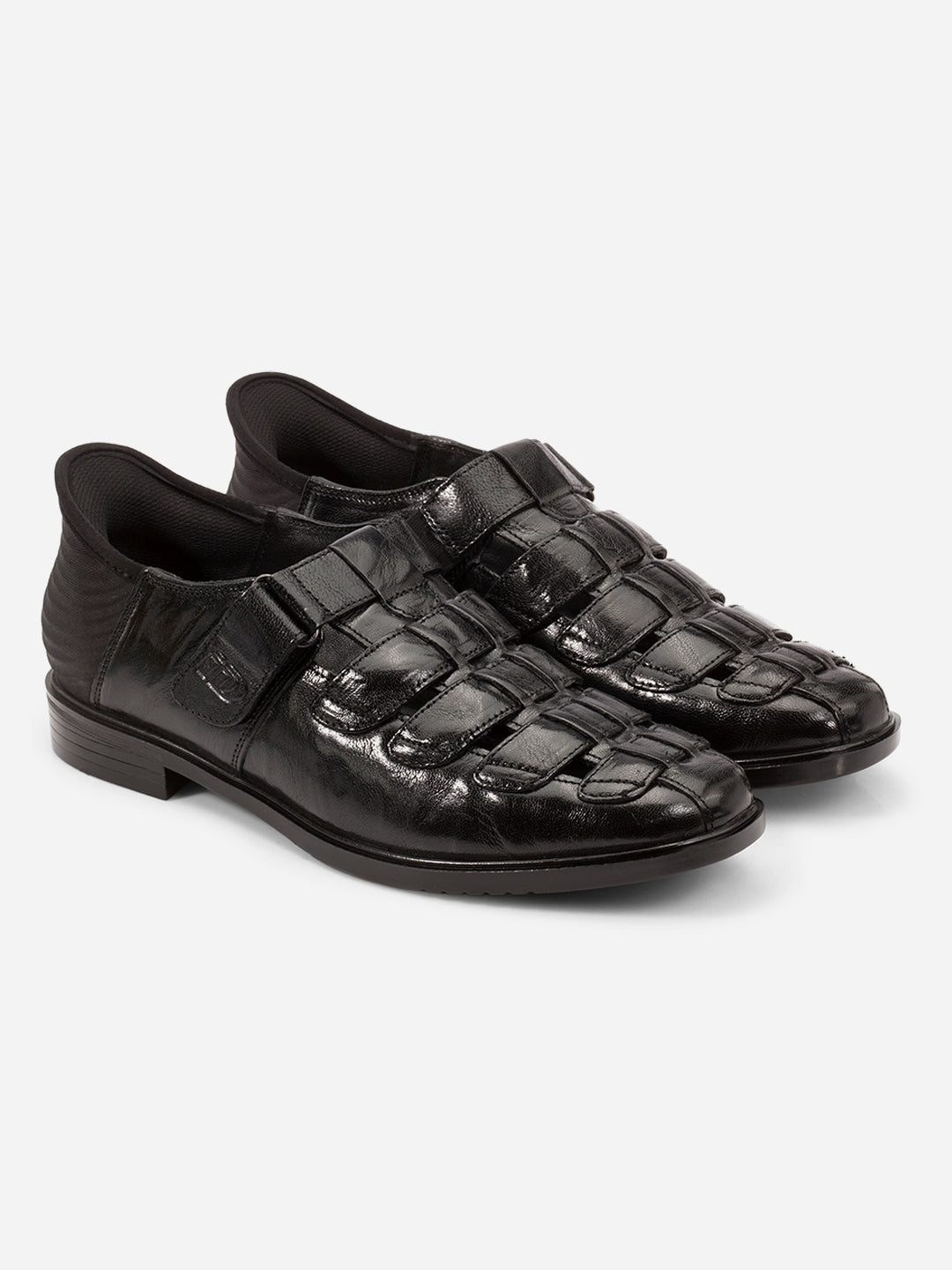 Men's Black Slide-n-Go Huarache Slip On Sandal (ID4323)