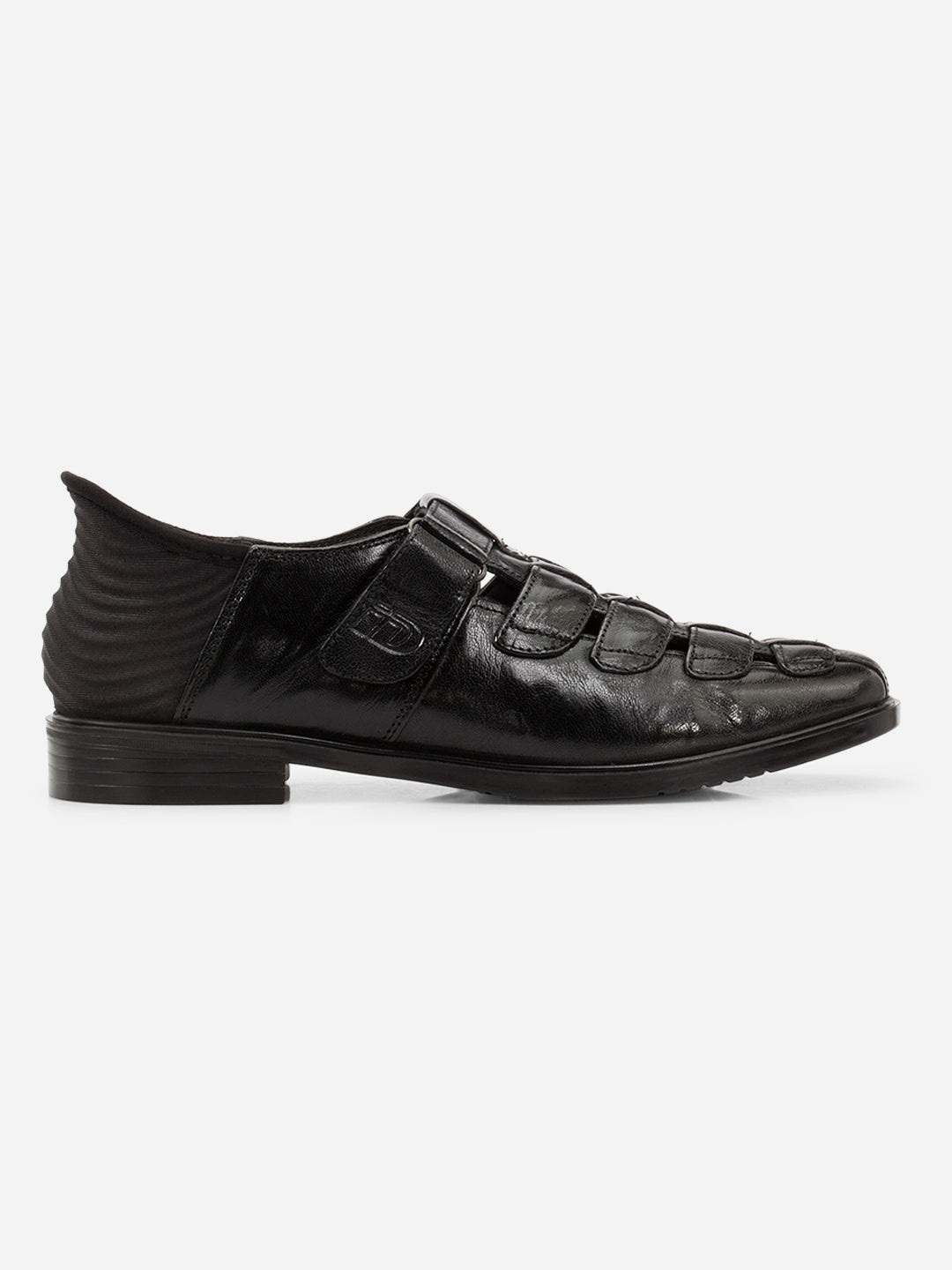 Men's Black Slide-n-Go Huarache Slip On Sandal (ID4323)
