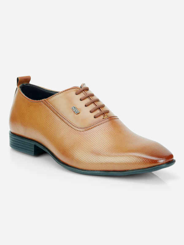 Men's Brown Texture Finish Lace Up Formal (IX2031)