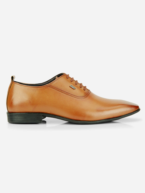 Men's Brown Texture Finish Lace Up Formal (IX2031)