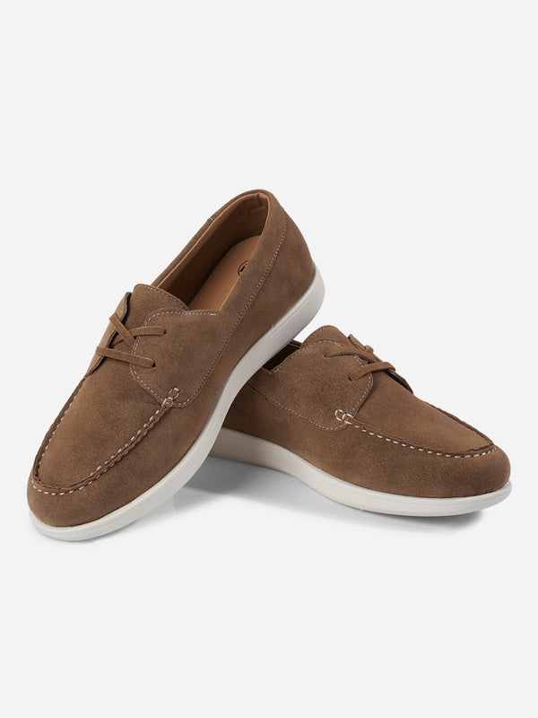 Men's Beige Suede Finish Casual Lace Up (IX2151)