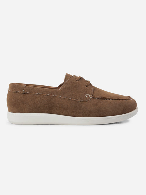 Men's Beige Suede Finish Casual Lace Up (IX2151)