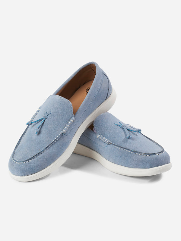 Men's Blue Suede Tassel Casual Slip On (IX2150)
