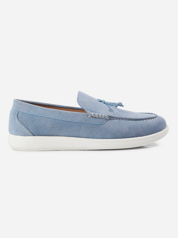 Men's Blue Suede Tassel Casual Slip On (IX2150)