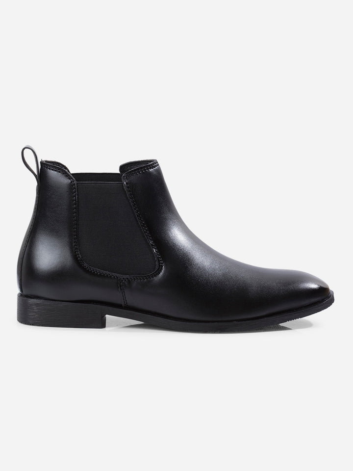 Buy Men's Black Chelsea Formal Slip On Boots Online
