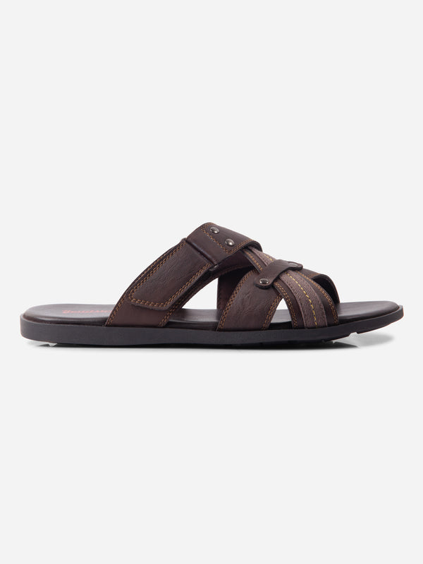 Men's Brown Slippers (IX5025)