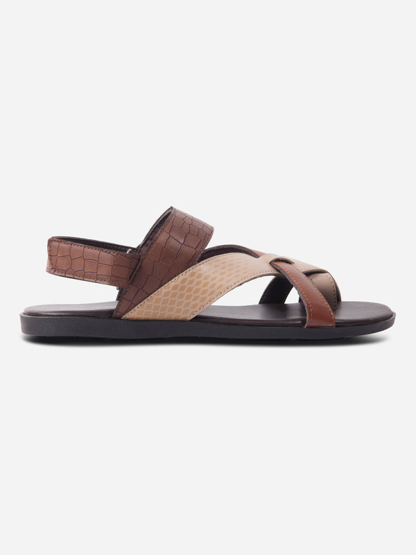 Men's Beige and Tan Sandals (IX5026)