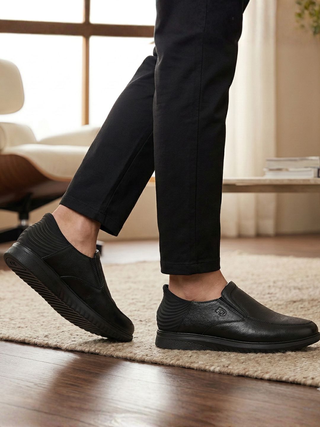 Buy Men's Black Slide n Go Slip On (ID2275) Online