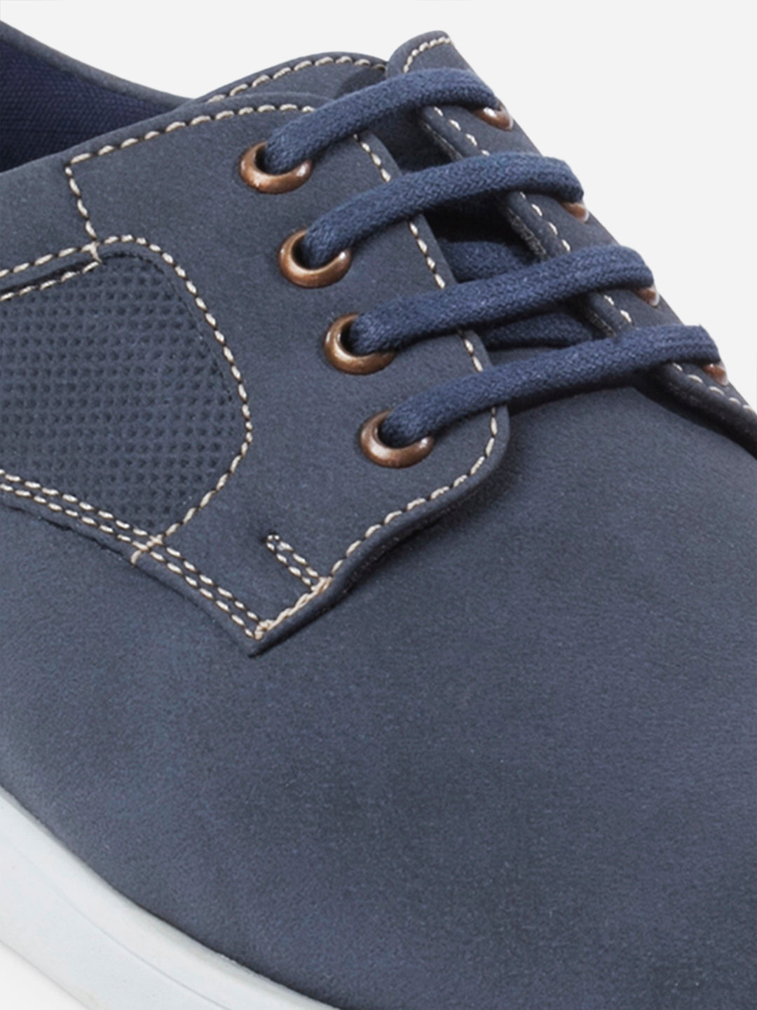 Buy Men's Blue Suede Finish Casual Lace Up Online