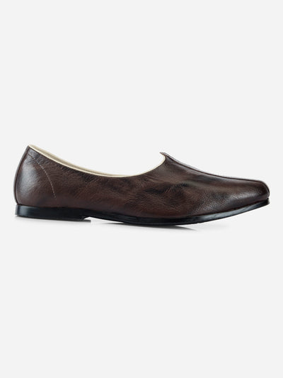 Men's Brown Ethnic Jalsa Jooti and Mojaris (ID1077)-Casuals - iD Shoes