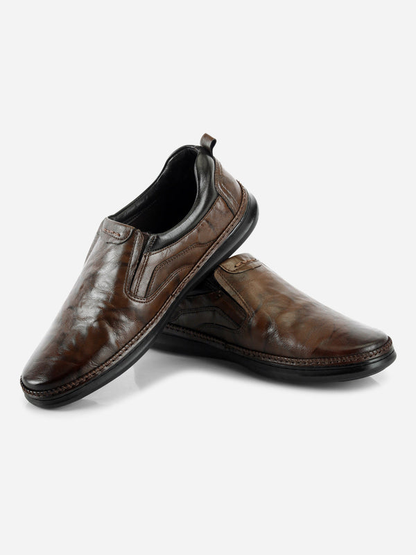 Men's Brown Dual Tone Comfort Slip On (ID1113)