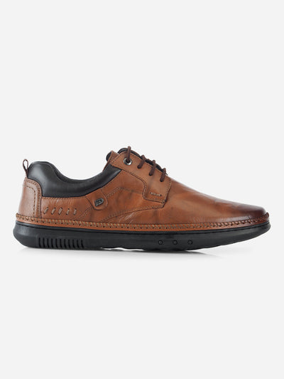 Men's Tan Dual Tone Comfort Lace Up (ID1118)-Casuals - iD Shoes