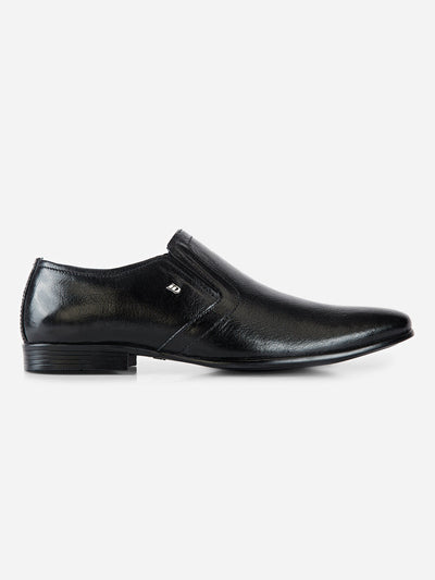 Men's Black Regular Toe Slip On Formal (ID2187)-Formals - iD Shoes