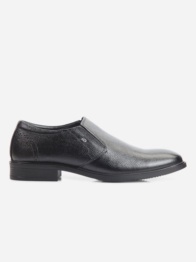 Men's Black Comfort fit Round Toe Slip On (ID2218)-Formals - iD Shoes