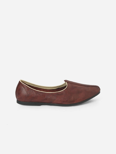 Men's Wine Ethnic Jalsa Juti and Mojaris (ID1067)-Casuals - iD Shoes