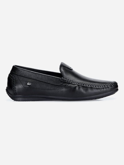 Men's Black Comfort Fit Loafer (ID1096)-Loafers - iD Shoes