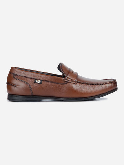 Men's Tan Penny Loafer (ID1109)-Loafers - iD Shoes