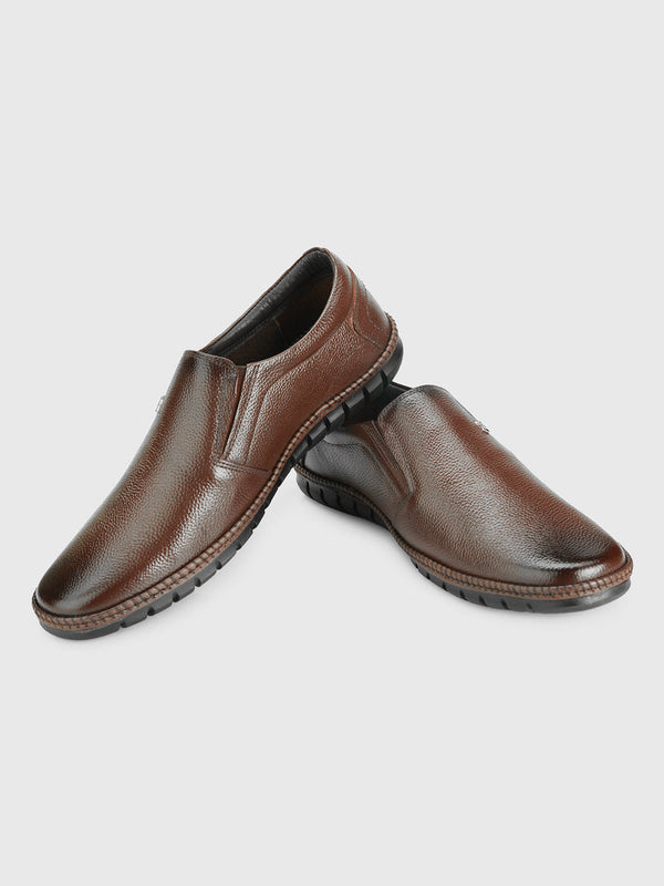 Men's Brown Comfort Fit Semi Formal Slip On (ID2071)