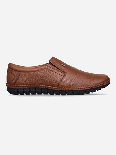 Men's Tan Comfort Fit Semi Formal Slip On (ID2071)-Formals - iD Shoes