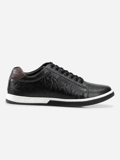 Men's Black Round Toe Lace Up Casual (ID3037)-Casuals - iD Shoes