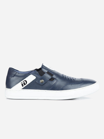 Men's Navy Slip On Sneaker (ID3050)-Sneakers - iD Shoes