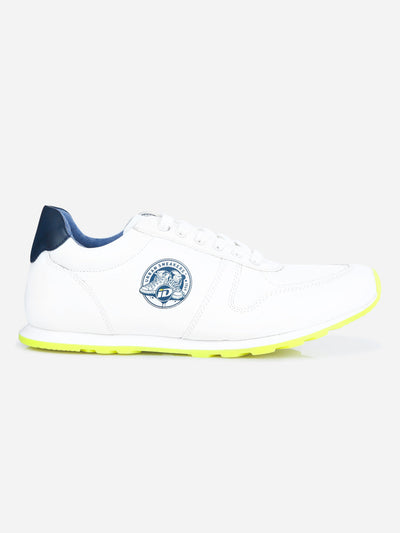 Men's White Lace Up Sneaker (ID3054)-Sneakers - iD Shoes