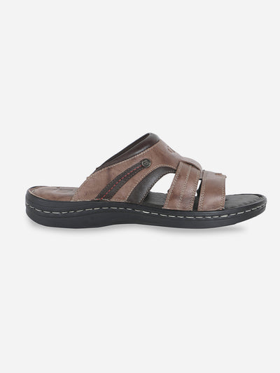 Men's Brown Casual Slip On Sandal (ID4048)-Sandals/Slippers - iD Shoes