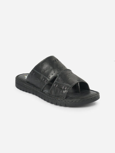 Men's Black Casual Slip On Sandal (ID4067)-Sandals/Slippers - iD Shoes