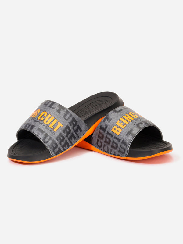 Men's Active Graphic Grey Slider (ID5205)