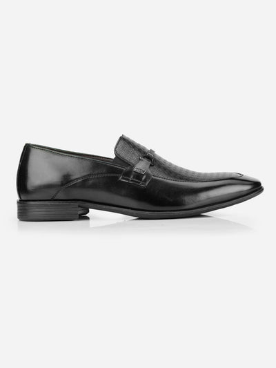 Men's Black Regular Toe Slip On Formal (IX2032)-Formals - iD Shoes