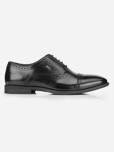 Men's Black Regular Toe Lace Up Formal (IX2033)-Formals - iD Shoes