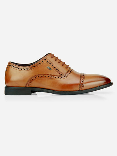 Men's Brown Regular Toe Lace Up Formal (IX2033)-Formals - iD Shoes