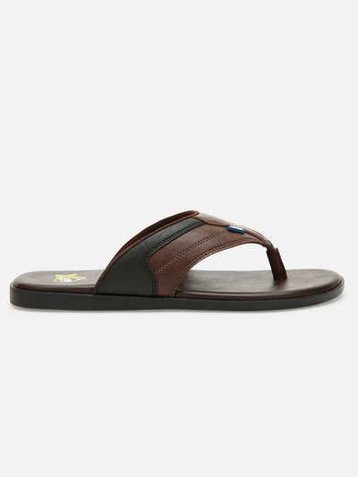 Men's Brown Navy Thong Style Sandal (IX5001)-Sandals/Slippers - iD Shoes